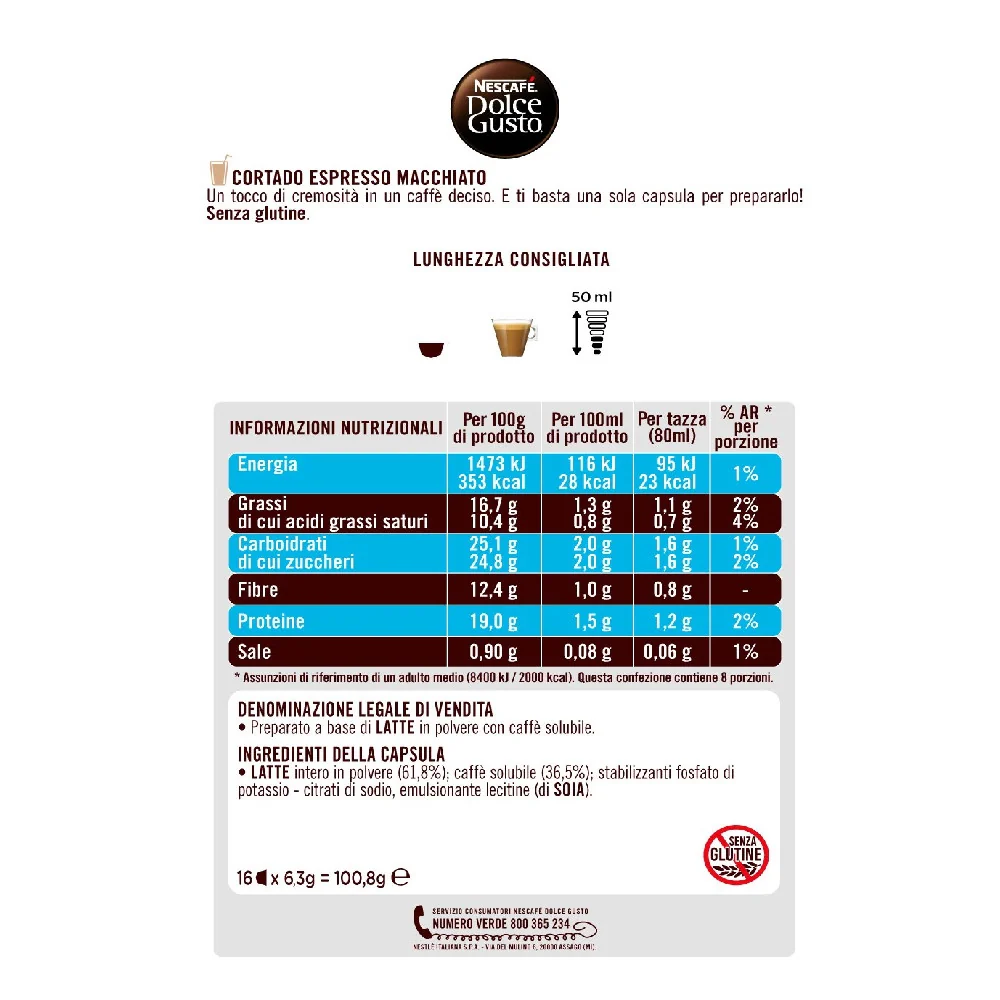 Nescafè dolce gusto cortado espresso macchiato 9 confezioni da 16 capsule ciascuna - Image 4
