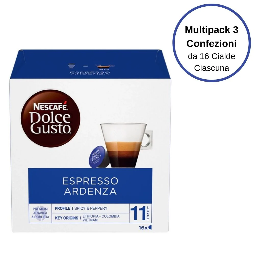 Nescafe' dolce gusto espresso ardenza caffe' in capsule multipack 3 confezioni da 16 capsule ciascuna