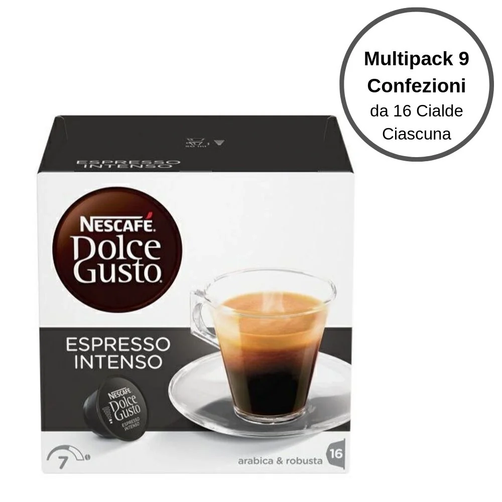 Nescafe' dolce gusto espresso intenso caffe' in capsule multipack 9 confezioni da 16 capsule ciascuna