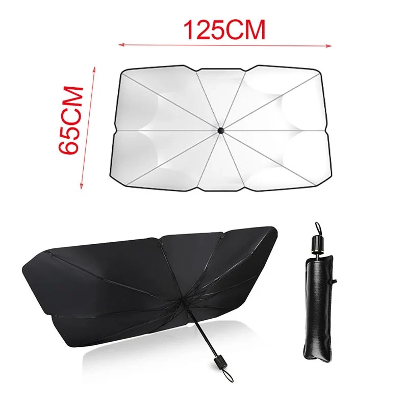 Ombrello Parasole Auto per Parabrezza Taglia Piccola 125X65cm - Image 2