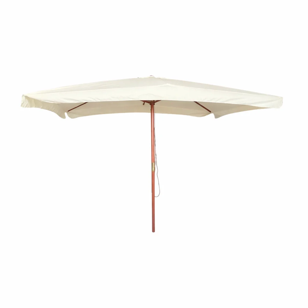 OMBRELLONE TONDO IN LEGNO Ø 250 cm - palo mm 38 - 6 stecche - bianco - LIF