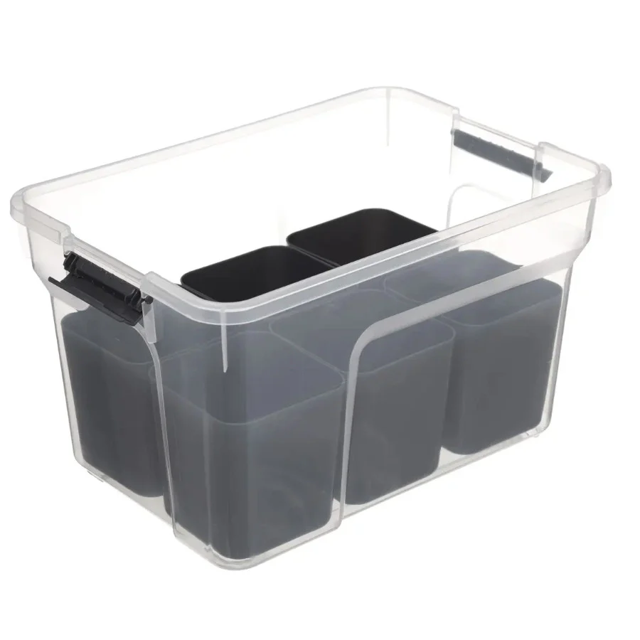 ORGANIZER CON COPERCHIO 8L 31X22XH18CM GRIGIO - Image 3