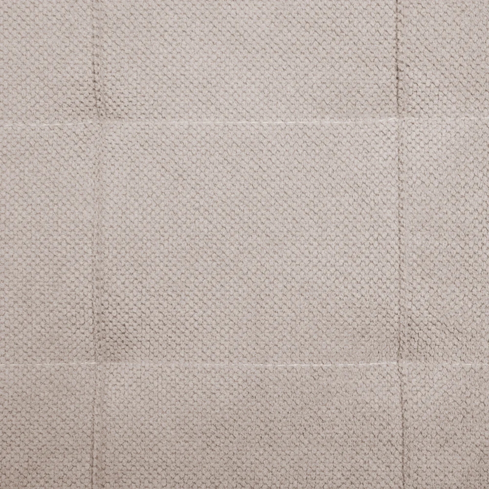 Ottomana Beige 100 x 42 x 40 cm in tessuto poliestere Poggiapiedi imbottito Soggiorno Stile Moderno - Image 8