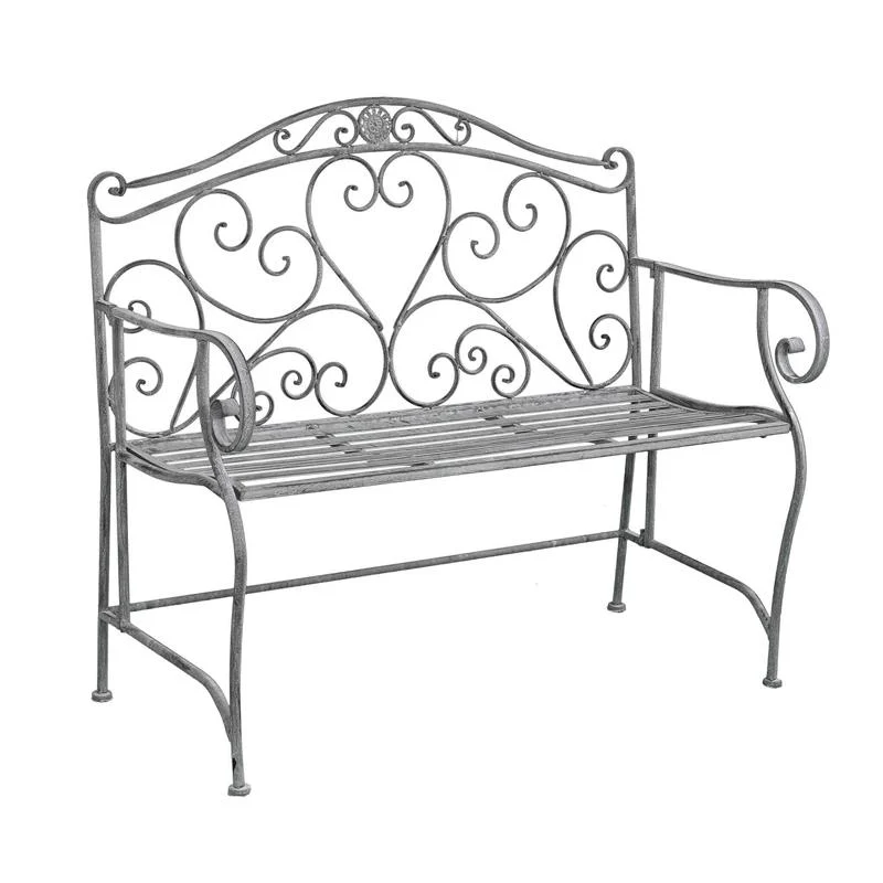 PANCA DOLLIE IN ACCIAIO VERNICIATO BIANCO OSSIDATO 103 X 54 X H95 CM - Image 6
