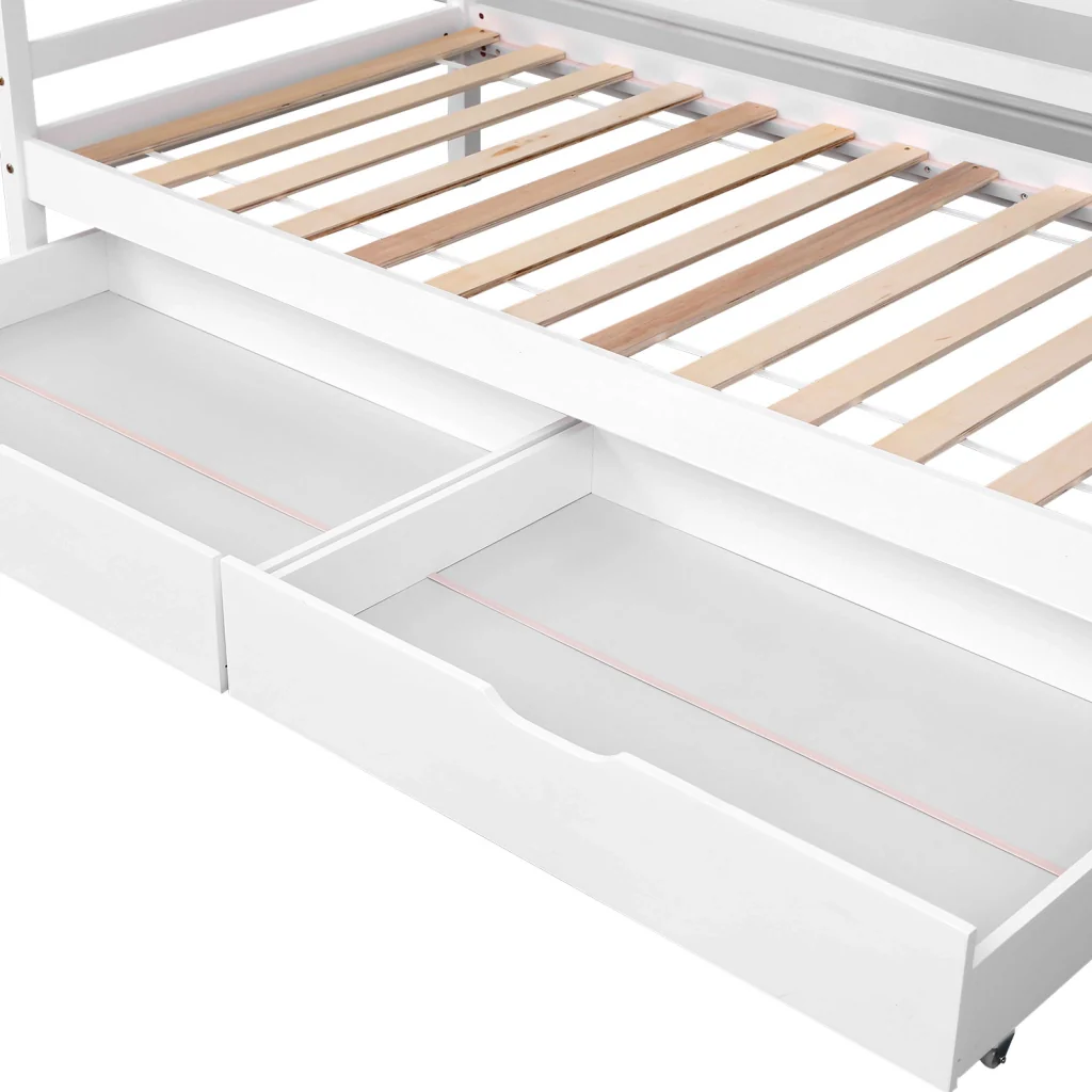 Panca letto per bambini 190x90cm con cassetti JULES - Image 3