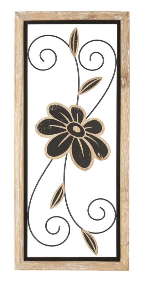 PANNELLO IN FERRO E LEGNO KOMAN -A- CM 26X2,5X60