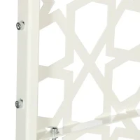 Pannello Decorativo per la Privacy da Esterno con Motivo in Metallo, 92 x 45 x 198 cm, Bianco - Image 4