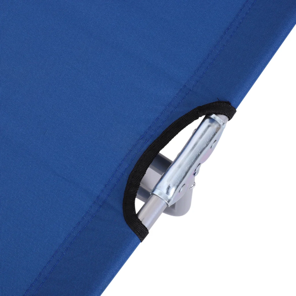 Parasole pieghevole telaio in metallo schienale regolabile 187×58×36cm blu - Image 8