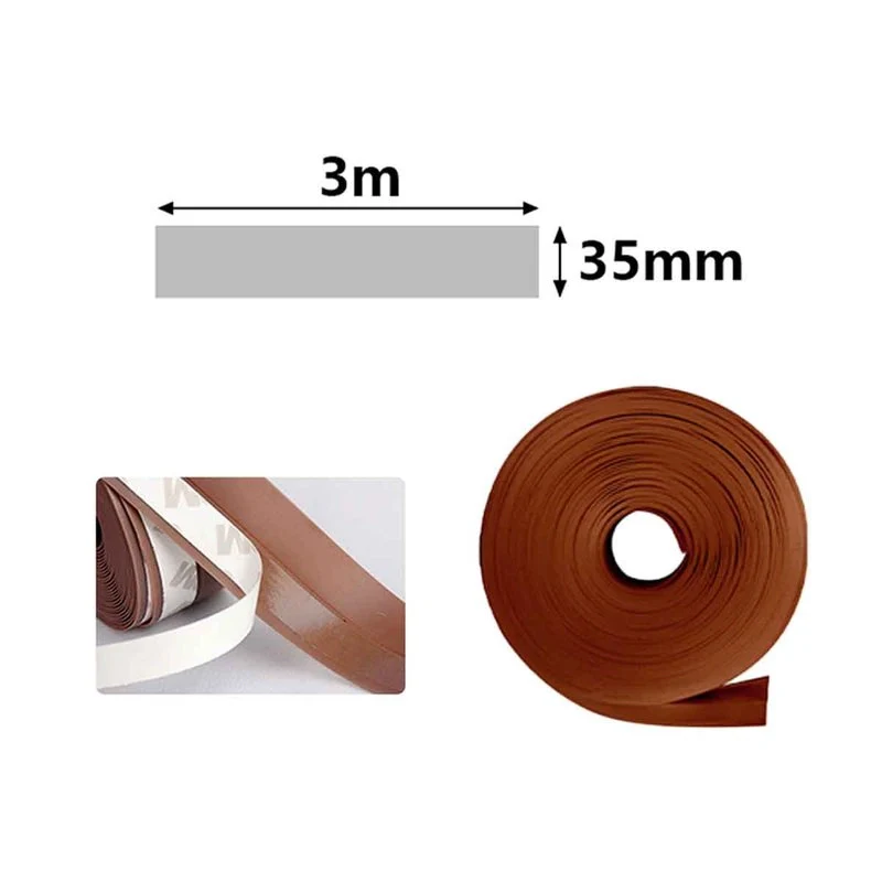 Paraspifferi Guarnizione Adesiva per Porte 3 Metri x 35mm Isolante Termico e Antispiffero Colore Marrone - Image 3