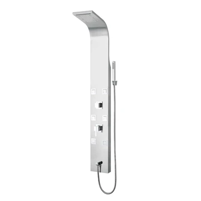 PARETE ATTREZZATA MULTIFUNZIONE MOD. CAYMAN- Acciaio inox lucidato- DH- pezzi 1