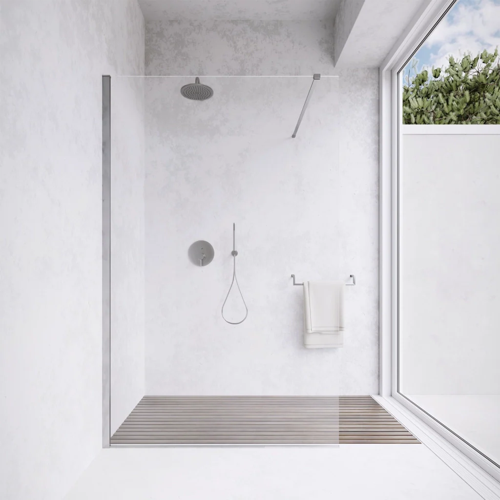 Parete doccia walk-in 110 cm 8mm trasparente anticalcare h200 | Lazaros
