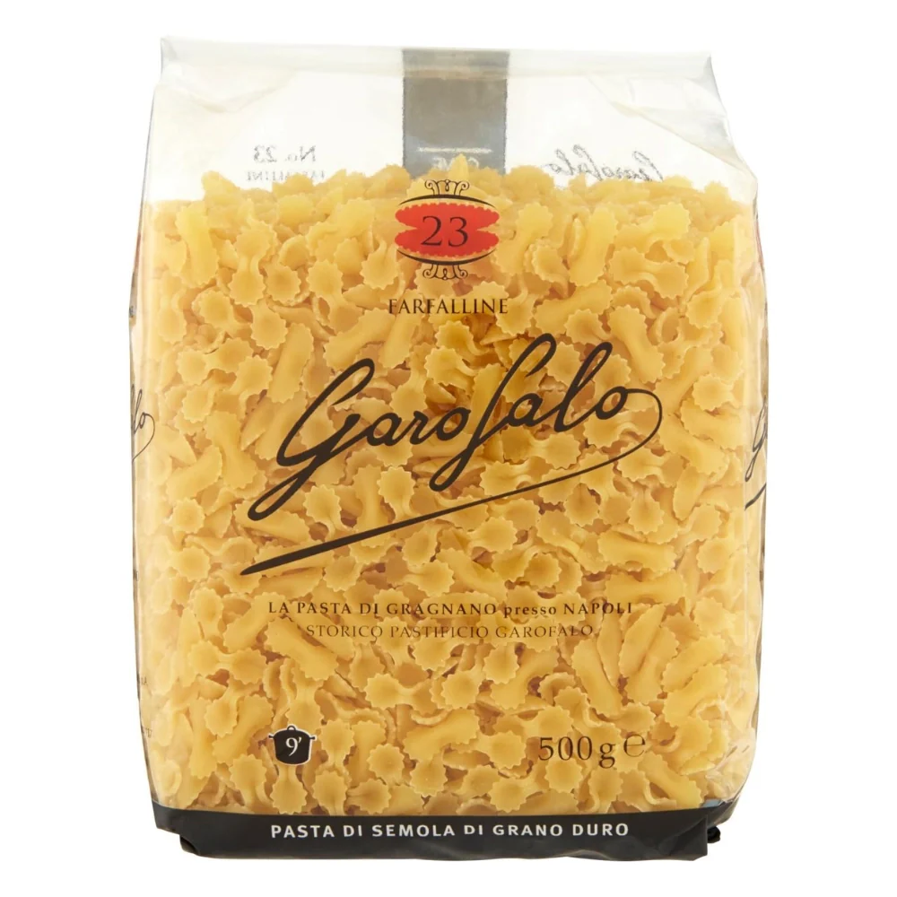 Pastificio garofalo farfalline n. 23 pasta trafilata al bronzo da 500 grammi