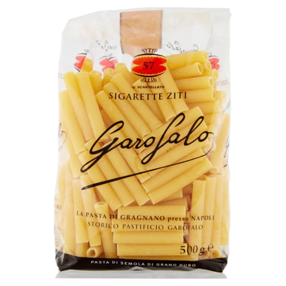 Pastificio garofalo sigarette ziti n. 57 pasta trafilata al bronzo 500 grammi