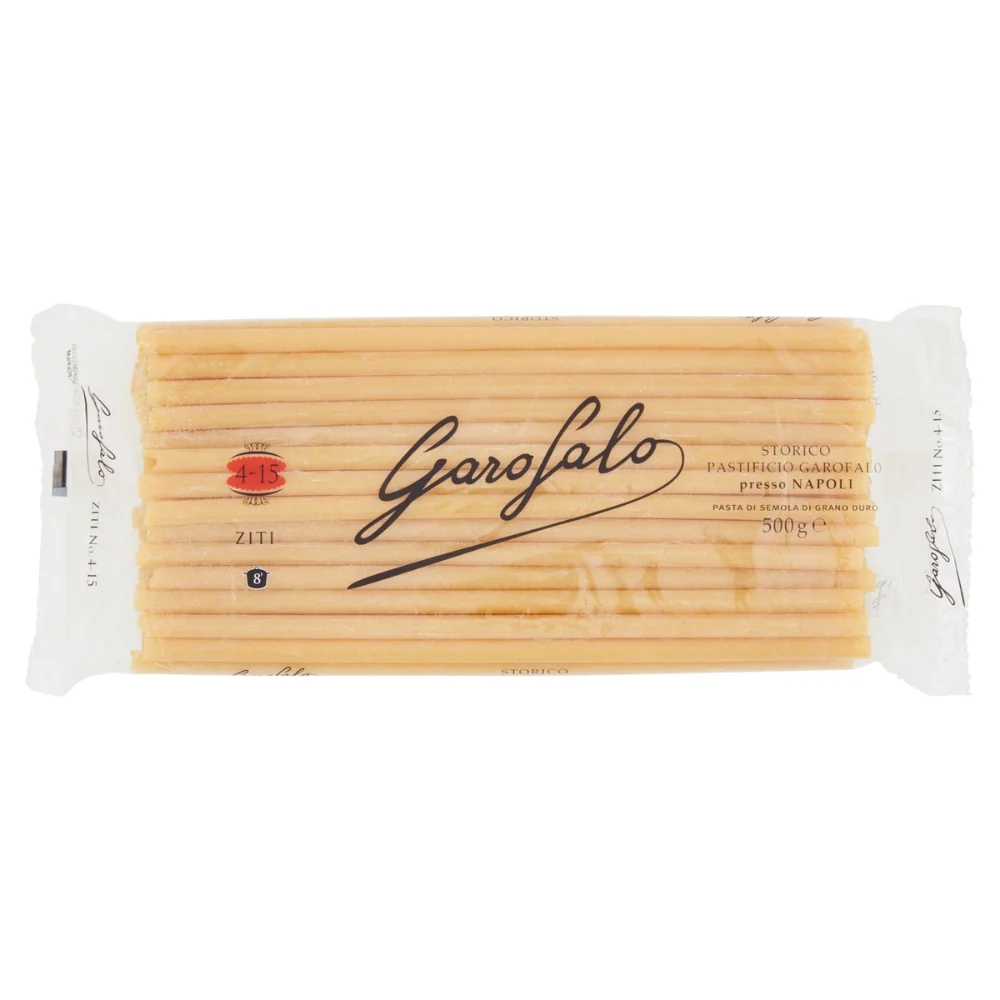 Pastificio garofalo ziti lunghi n. 4-15 pasta trafilata al bronzo da 500 grammi