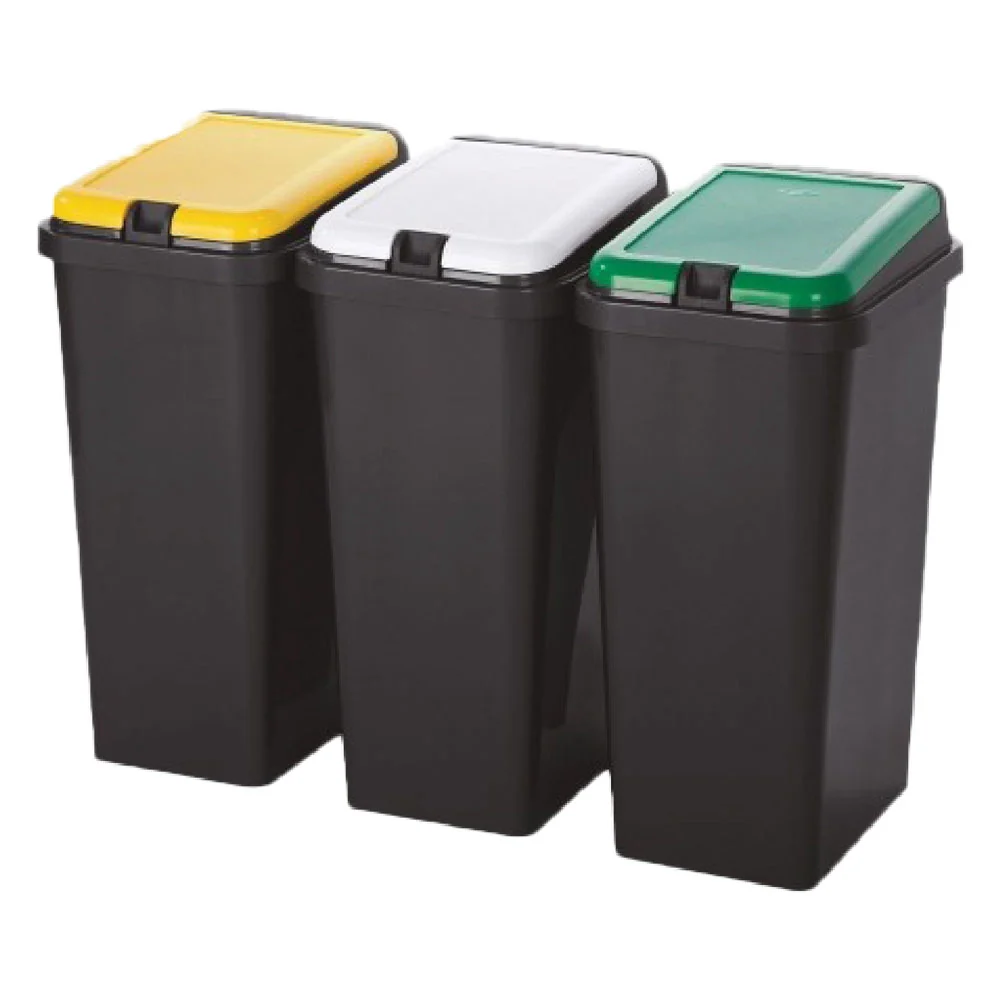 PATTUMIERA RACCOLTA DIFFERENZIATA SET 'BIDO'' 45 lt. cm 29 x 39 x 64,2  - TONTARELLI
