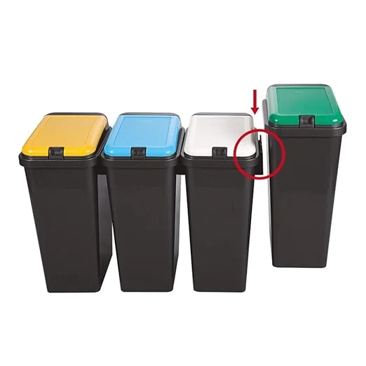 PATTUMIERA RACCOLTA DIFFERENZIATA SET 'BIDO'' 45 lt. cm 29 x 39 x 64,2  - TONTARELLI - Image 2