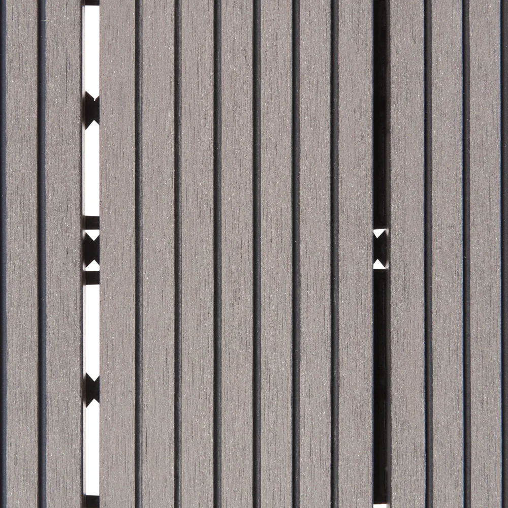Pavimentazione per esterni grigio piastrelle in composito WPC a incastro resistenti - Image 8