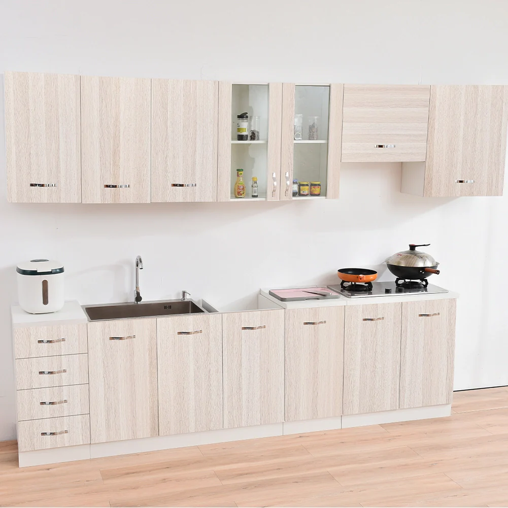Pensile da Cucina Armadio Sospeso da Parete in Legno Design Minimal Colore Olmo - Image 8
