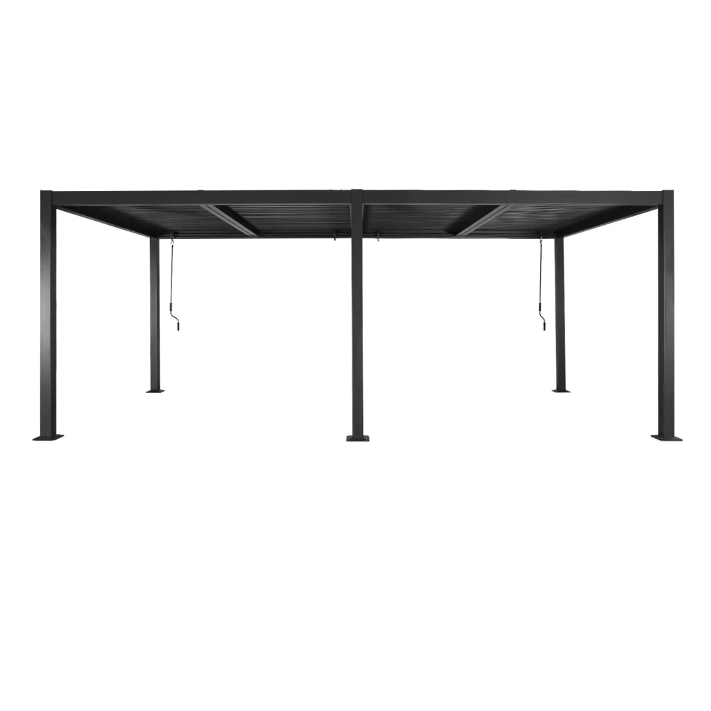 Pergola bioclimatica 3x6m + 2 tende 3m, antracite - Image 5