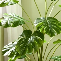 Pianta Artificiale Monstera Alta 180cm per Interno ed Esterno con Vaso Incluso - Image 8