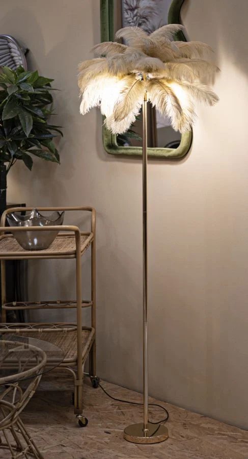 LAMPADA DA TERRA PALM CAMMELLO CM Ø 55X160 - Image 5