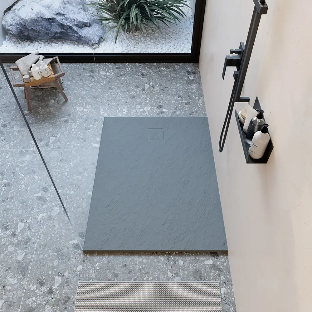 Piatto doccia 70x100 cm colore grigio effetto pietra | Samos - Image 5