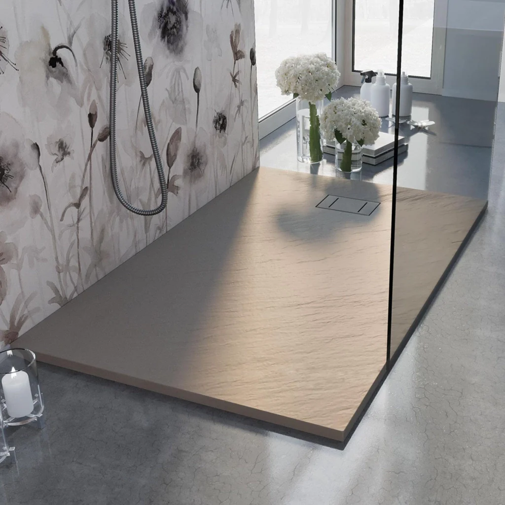 Piatto Doccia 70x100x2 6 CM Rettangolare Tortora Effetto Pietra mod. Blend - Image 4