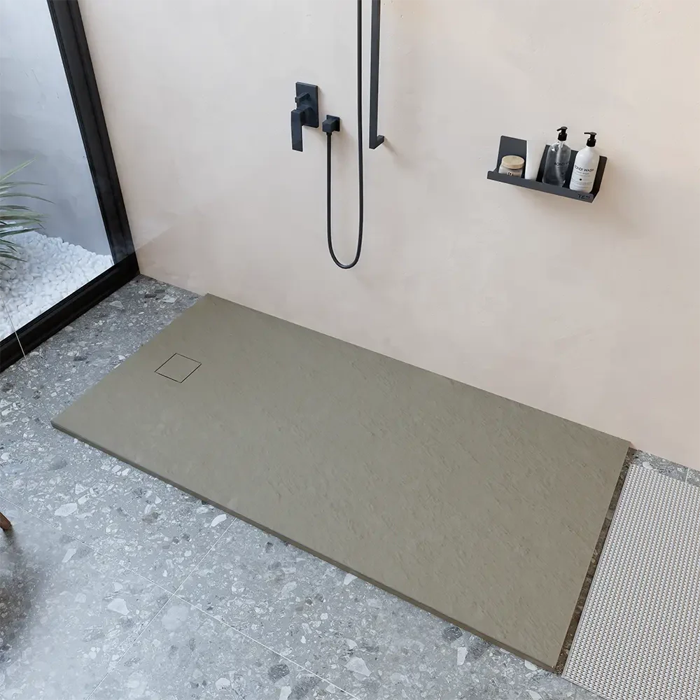 Piatto doccia 70x160 cm colore marrone effetto pietra | Samos - Image 4