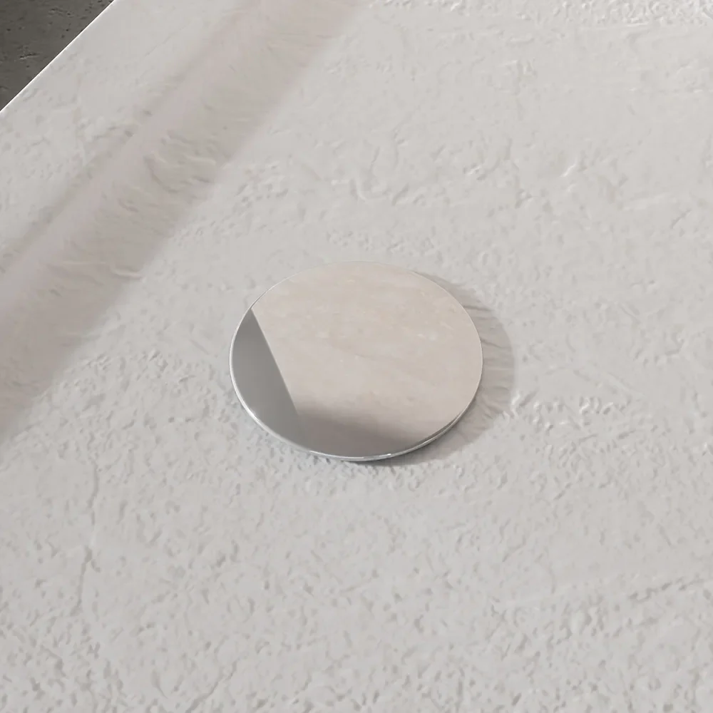 Piatto doccia 70x170 effetto pietra bianco in acrilico altezza slim | Petra - Image 4