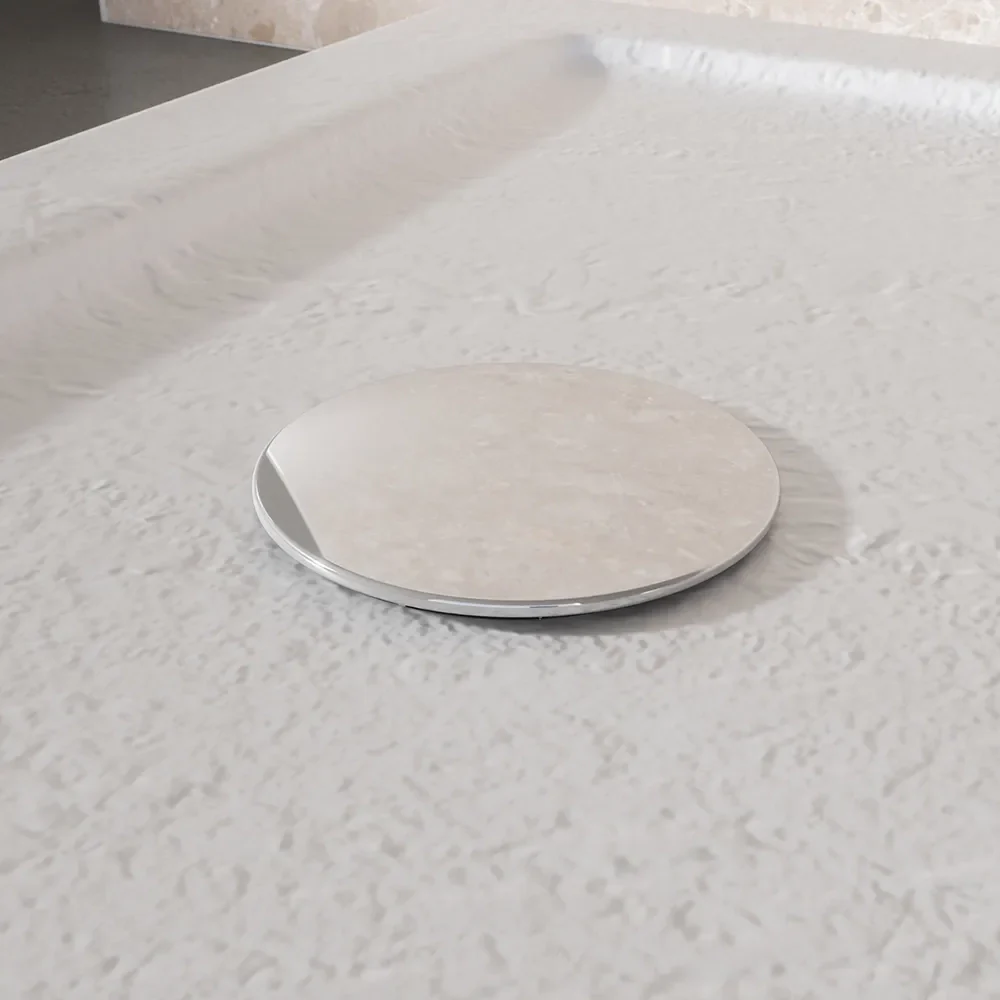 Piatto doccia 70x170 effetto pietra bianco in acrilico altezza slim | Petra - Image 5