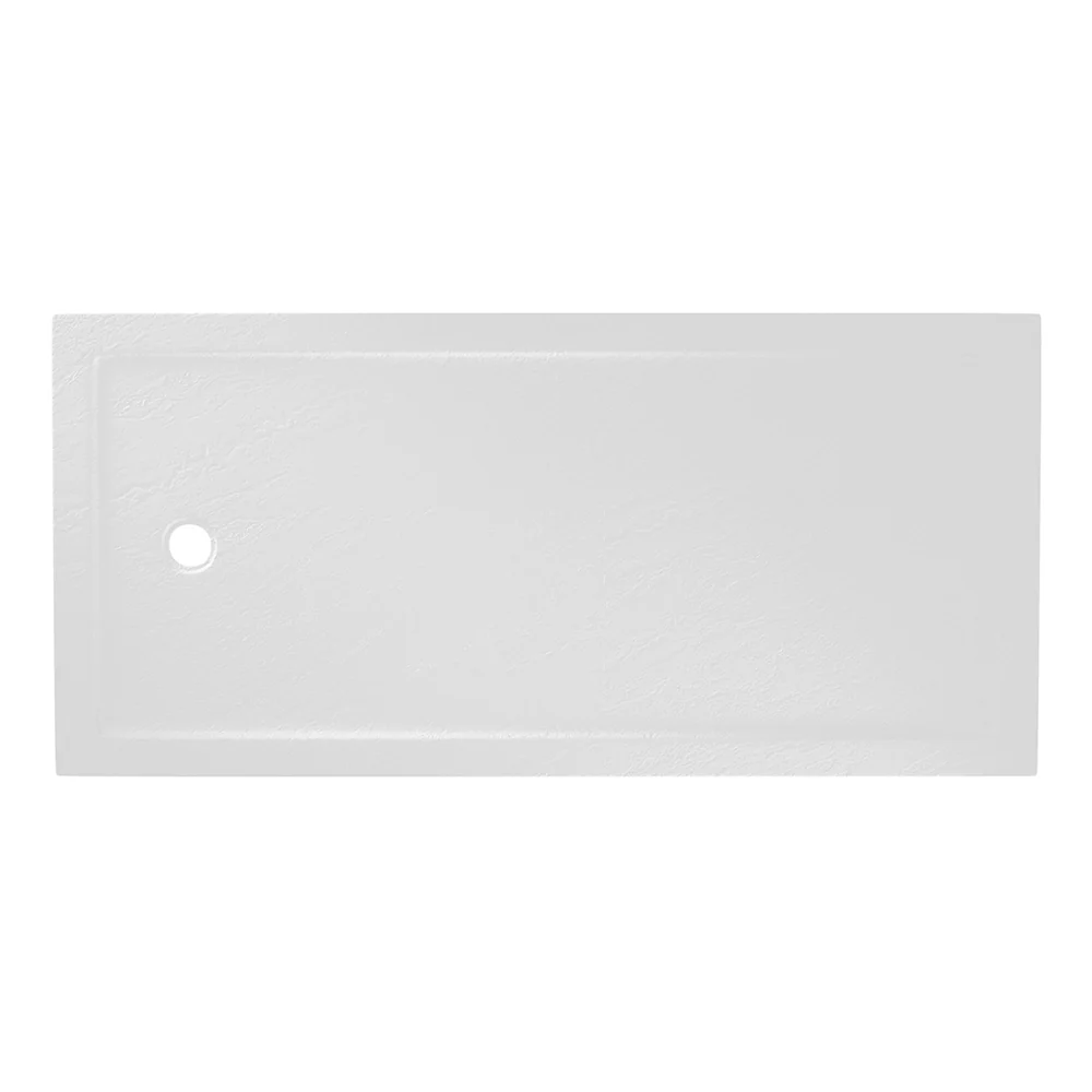 Piatto doccia 70x170 effetto pietra bianco in acrilico altezza slim | Petra - Image 6