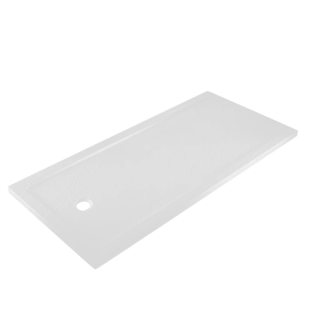 Piatto doccia 70x170 effetto pietra bianco in acrilico altezza slim | Petra - Image 7