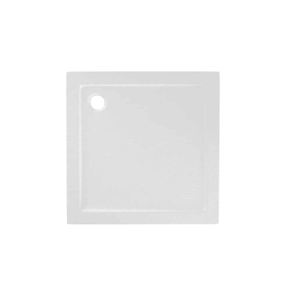 Piatto doccia 70x70 effetto pietra bianco in acrilico altezza slim | Petra - Image 6