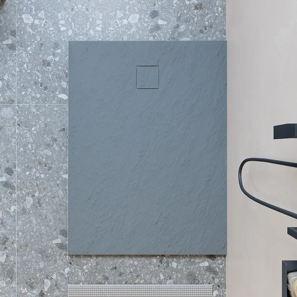 Piatto doccia 80x150 cm colore grigio effetto pietra | Samos - Image 7