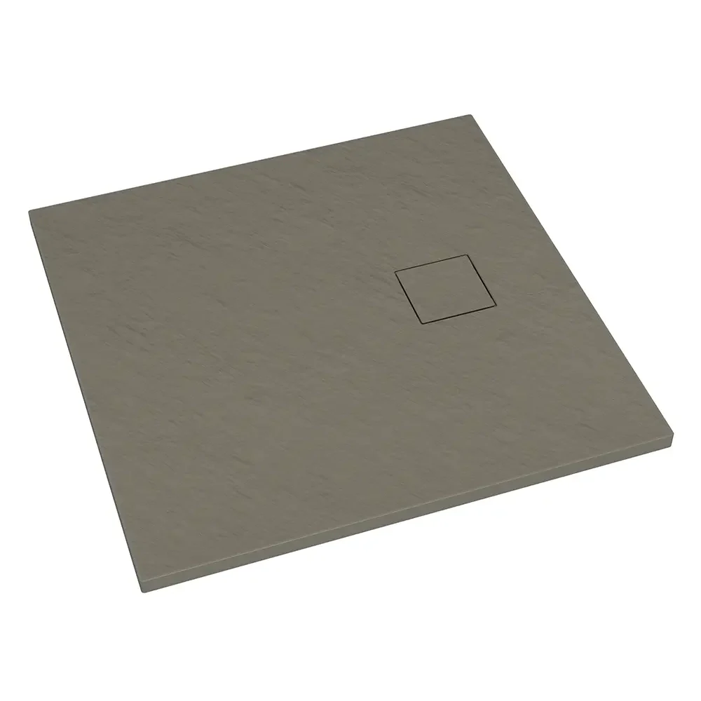 Piatto doccia 80x80 cm colore marrone effetto pietra | Samos - Image 9