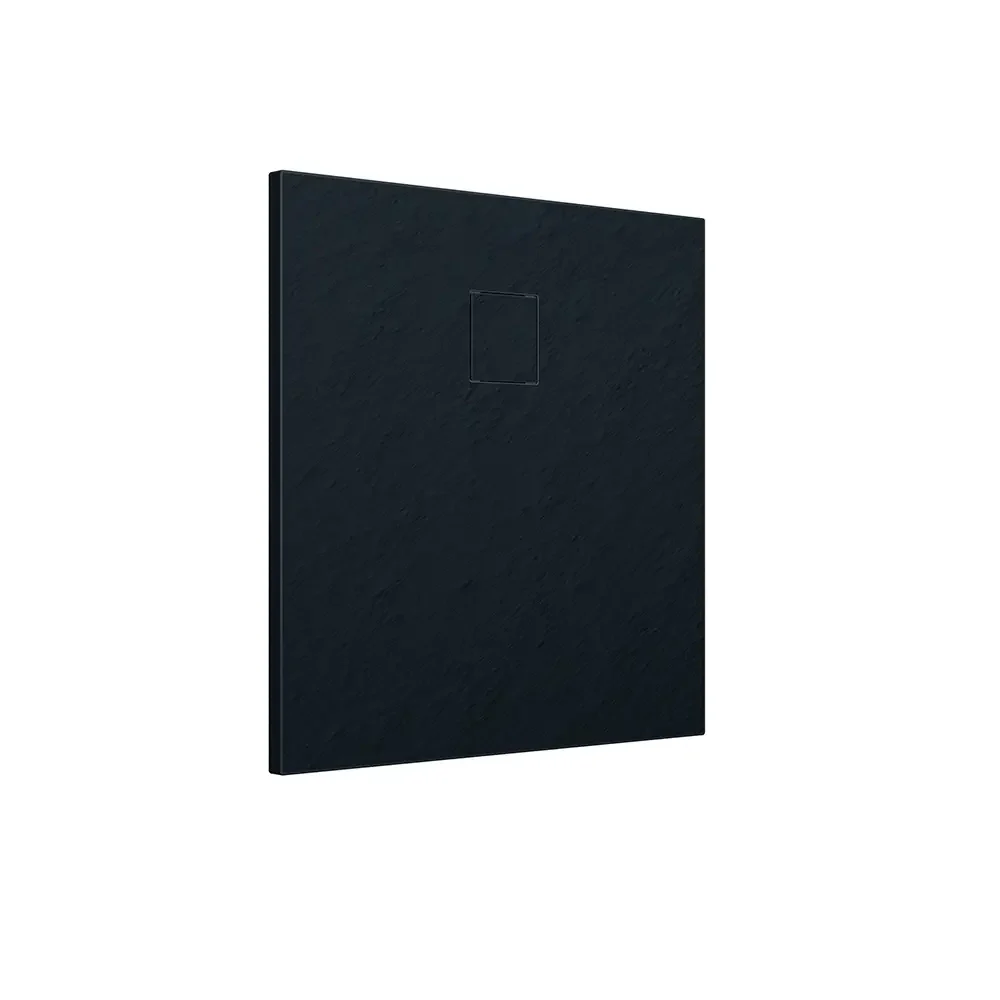 Piatto doccia 80x80 cm colore nero effetto pietra | Samos