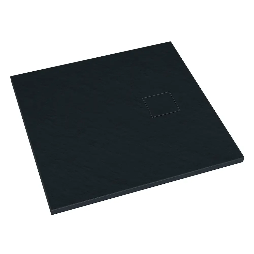Piatto doccia 80x80 cm colore nero effetto pietra | Samos - Image 10