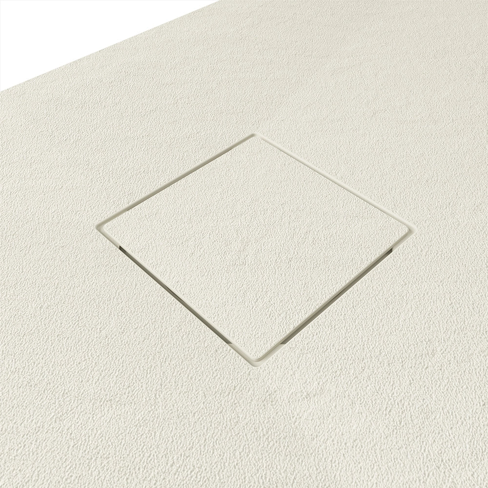 Piatto doccia 80x80 cm semicircolare colore avorio effetto pietra | Samos - Image 6