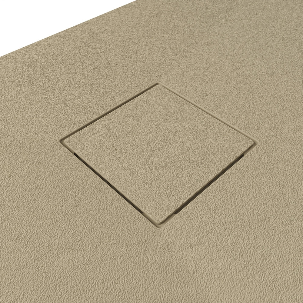 Piatto doccia 80x80 cm semicircolare colore marrone effetto pietra | Samos - Image 6