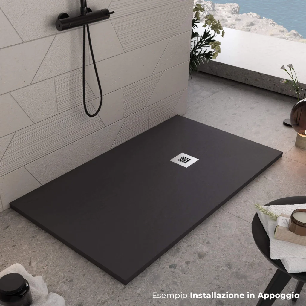 Piatto Doccia 90x150 cm in Pietra Bonussi Everest Nero - Image 2