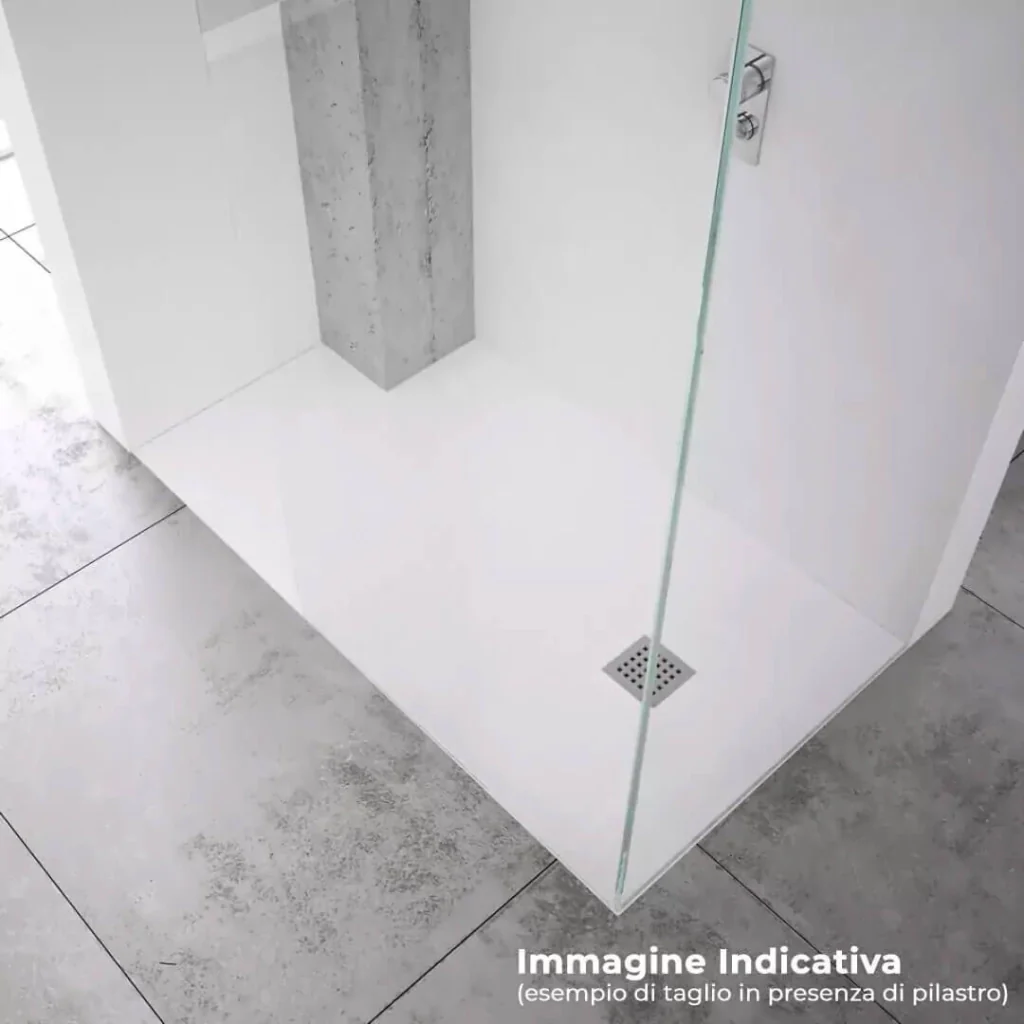 Piatto Doccia 90x190 cm in Pietra Bonussi Canton Grigio Chiaro - Image 8
