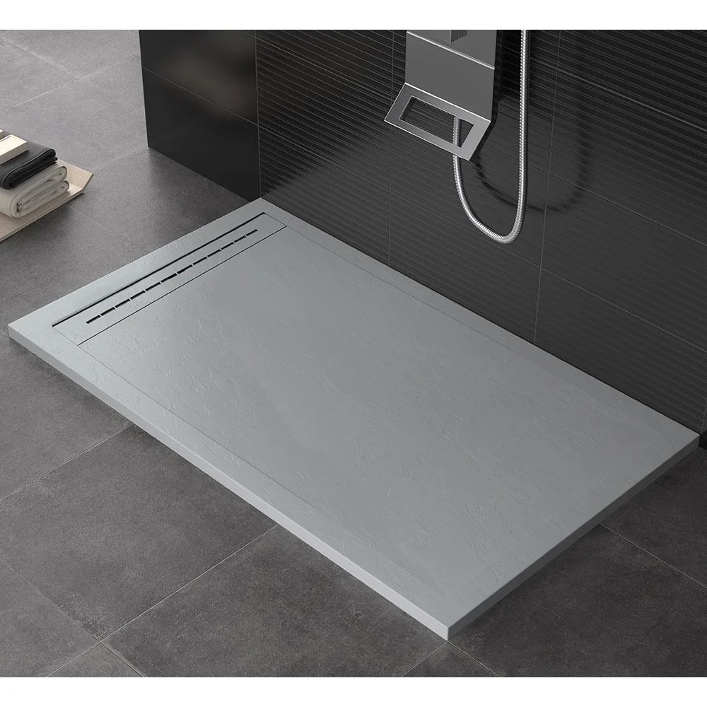 Piatto Doccia 90x190 cm in Pietra Bonussi Canton Grigio Chiaro - Image 9