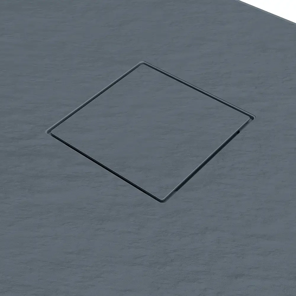 Piatto doccia 90x90 cm colore grigio effetto pietra | Samos - Image 3