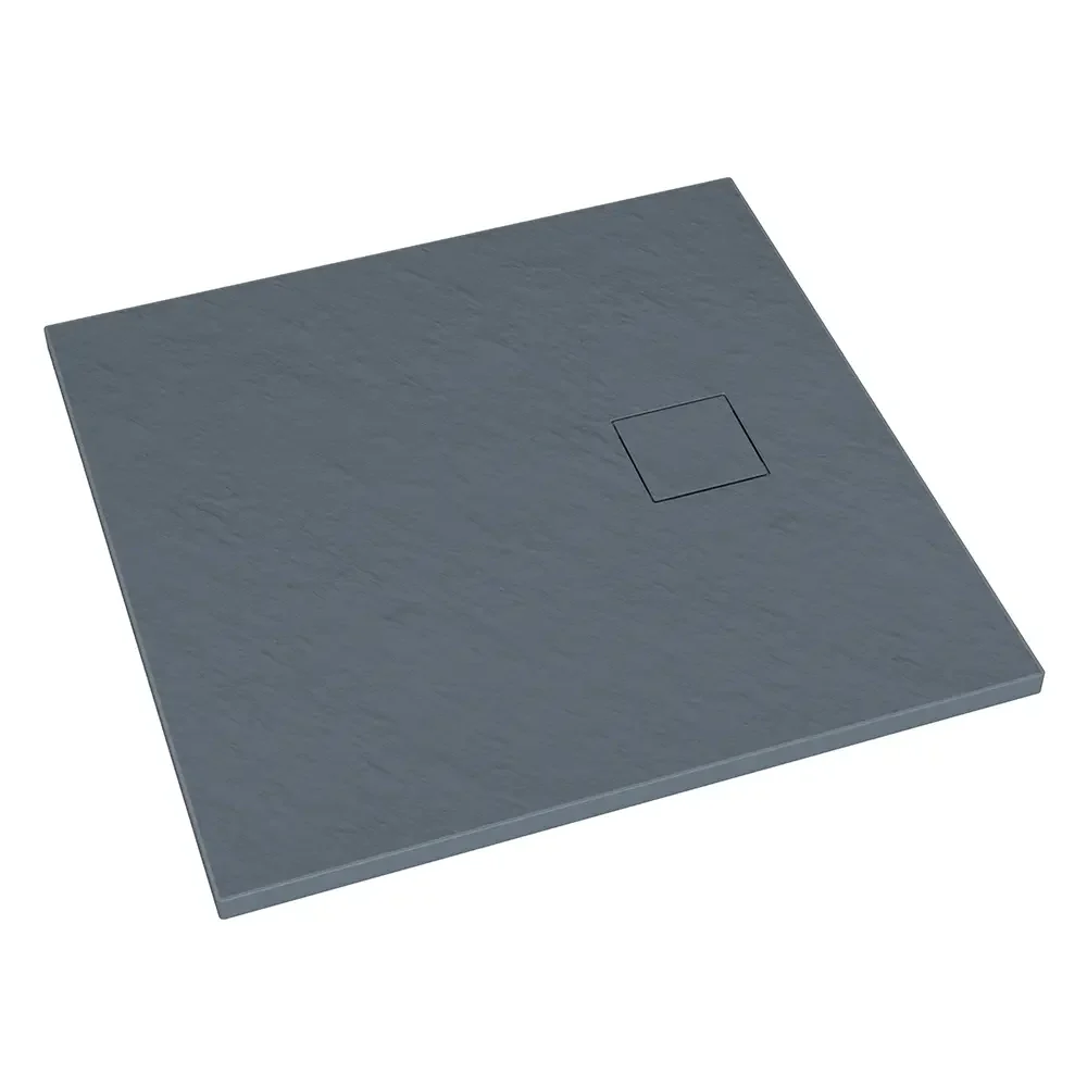 Piatto doccia 90x90 cm colore grigio effetto pietra | Samos - Image 4