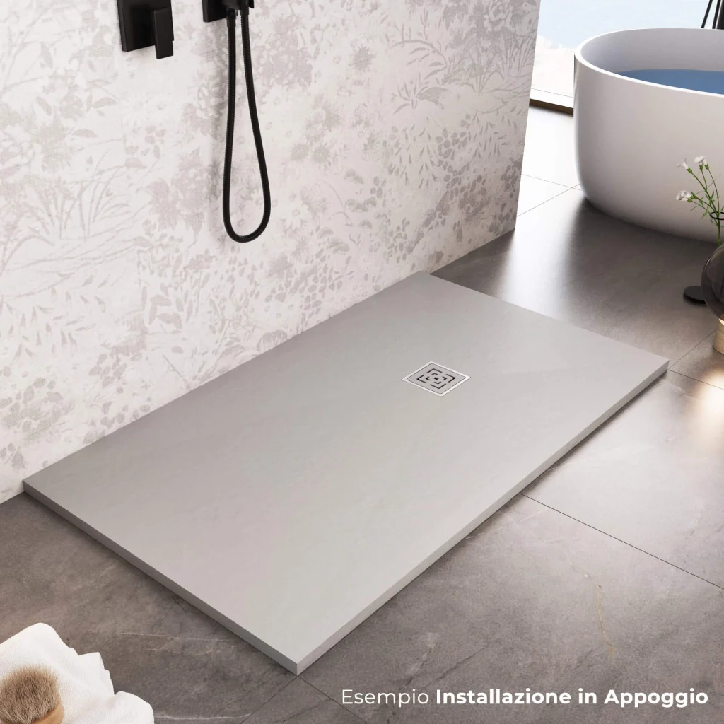 Piatto Doccia in Pietra 100x100 cm Bonussi Canton Grigio Chiaro - Image 2