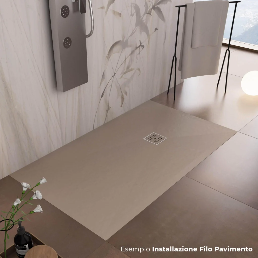 Piatto Doccia in Pietra 100x100 cm Bonussi Canton Moka - Image 3