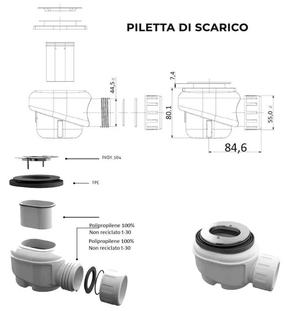 Piatto Doccia in Pietra 100x190 cm Bonussi Manila Sabbia - Image 9