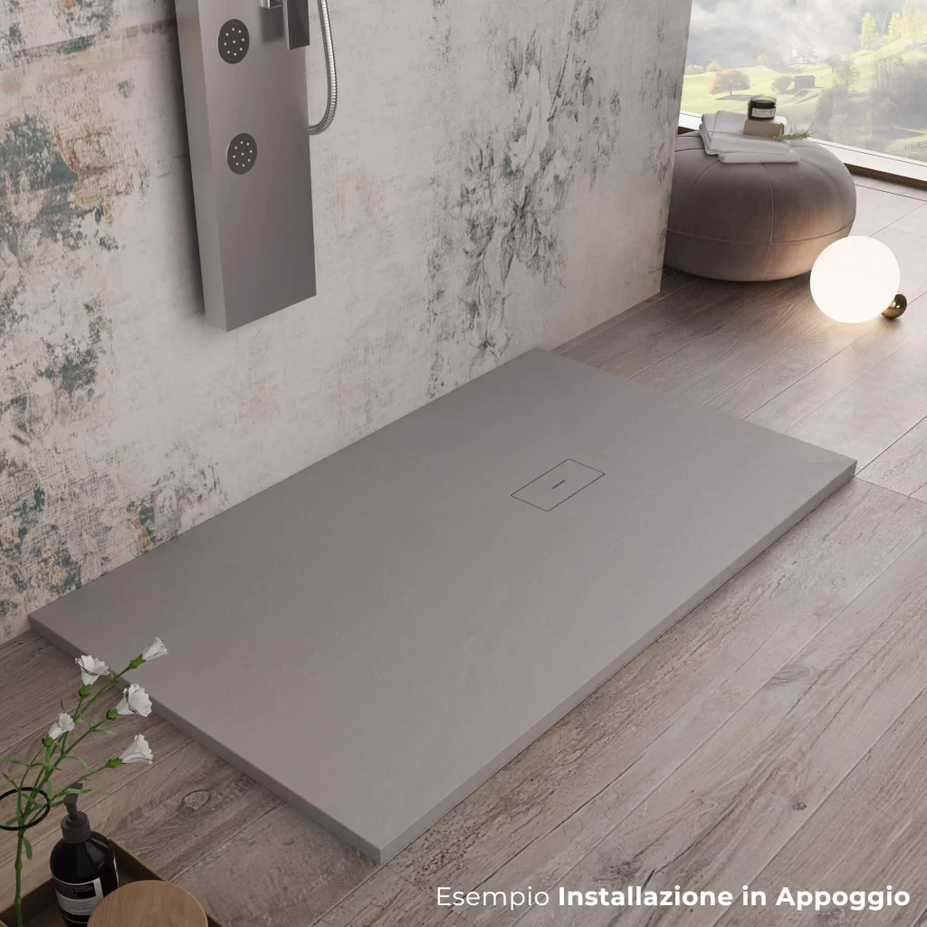 Piatto Doccia in Pietra 70x180 cm Bonussi Manila Grigio Chiaro - Image 2