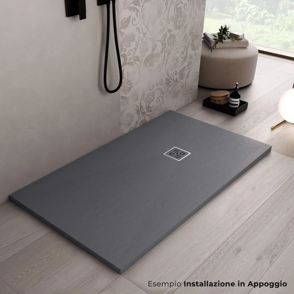 Piatto Doccia in Pietra 75x120 cm Bonussi Canton Antracite - Image 2