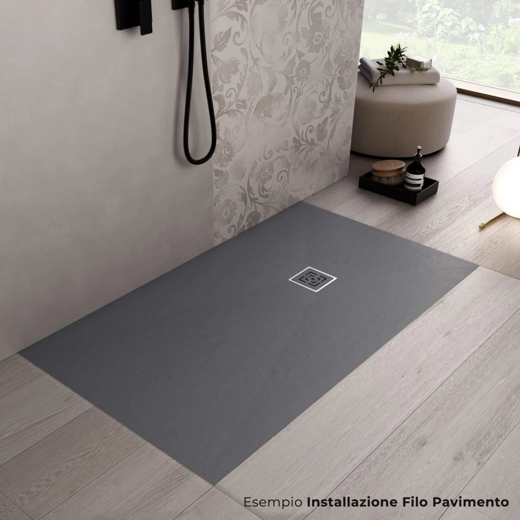Piatto Doccia in Pietra 80x150 cm Bonussi Canton Antracite - Image 3
